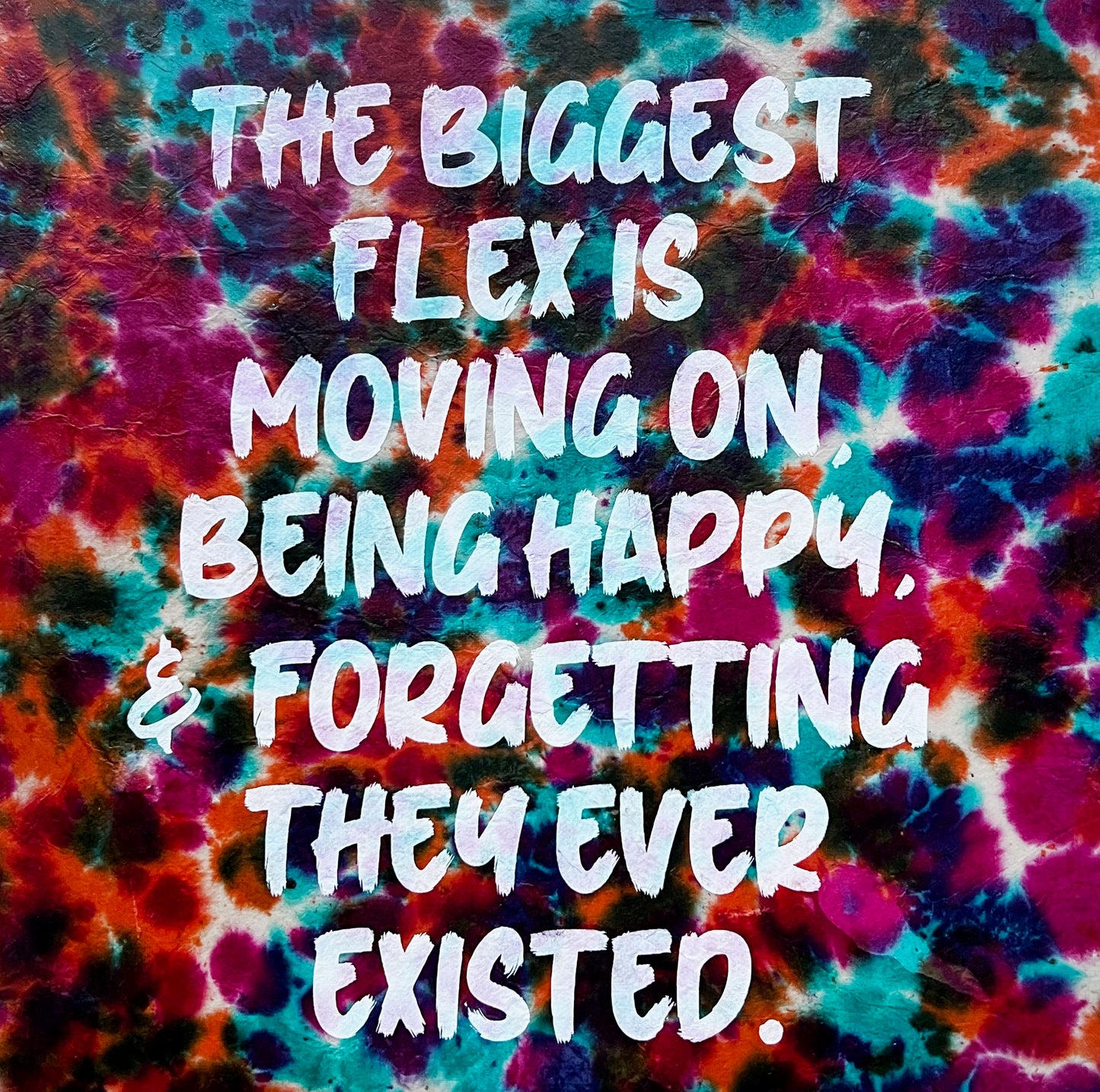 "The Biggest Flex" Screenprint on Wood - 12 x 12