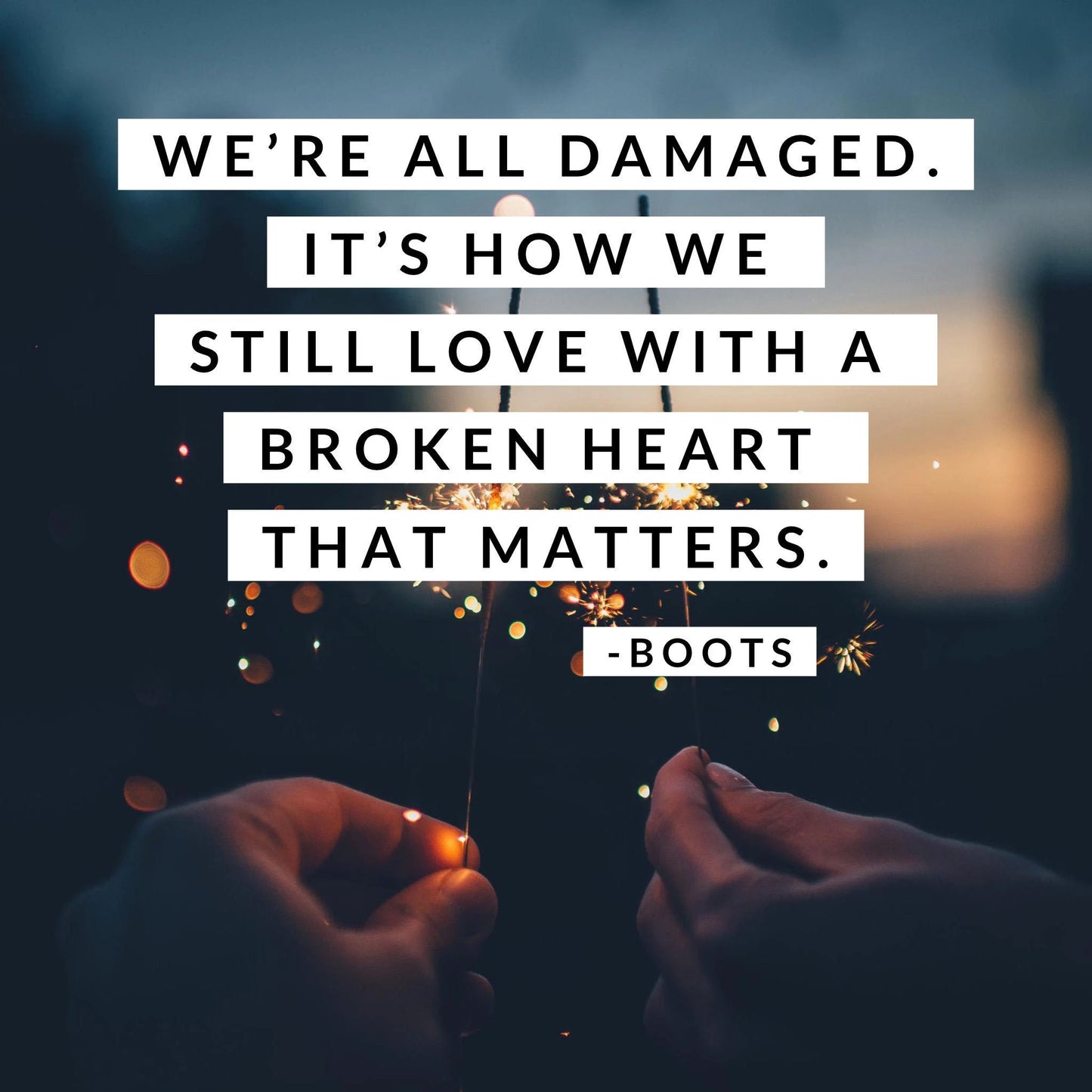 "We're All Damaged" Canvas